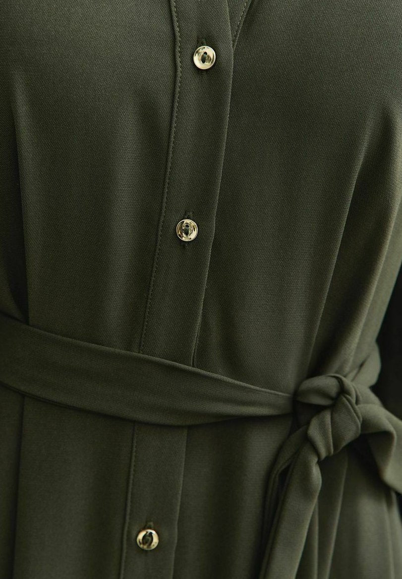 Long Sleeve Midi Blouse Dress