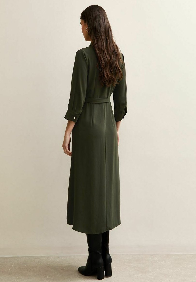 Long Sleeve Midi Blouse Dress